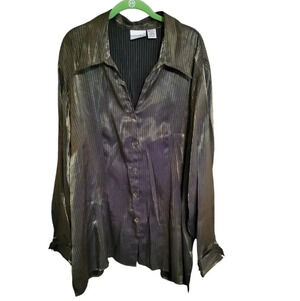 Plus size button down blouse